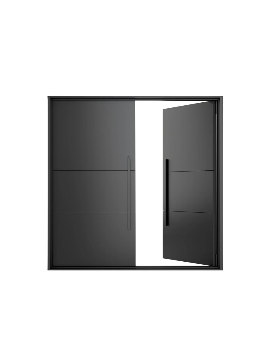 Horizontal-Panel Double Pivot Entrance