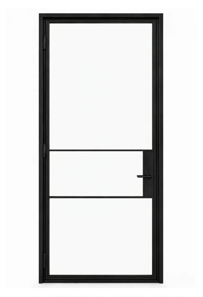 3-Panel Single Steel Door