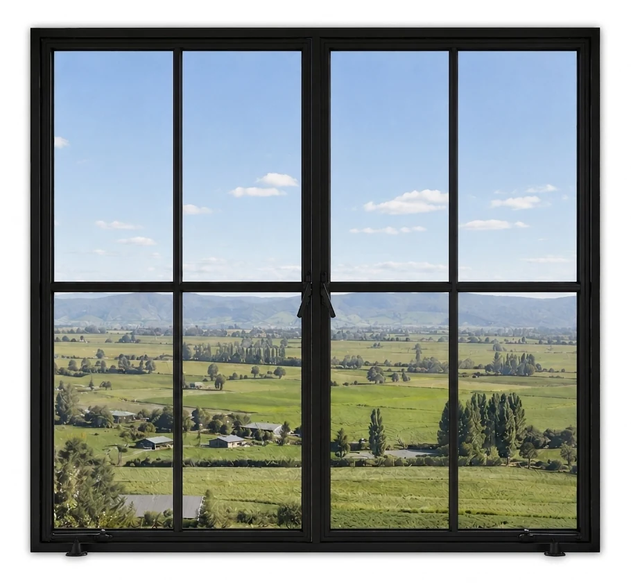8-Lite Casement Window — closed
