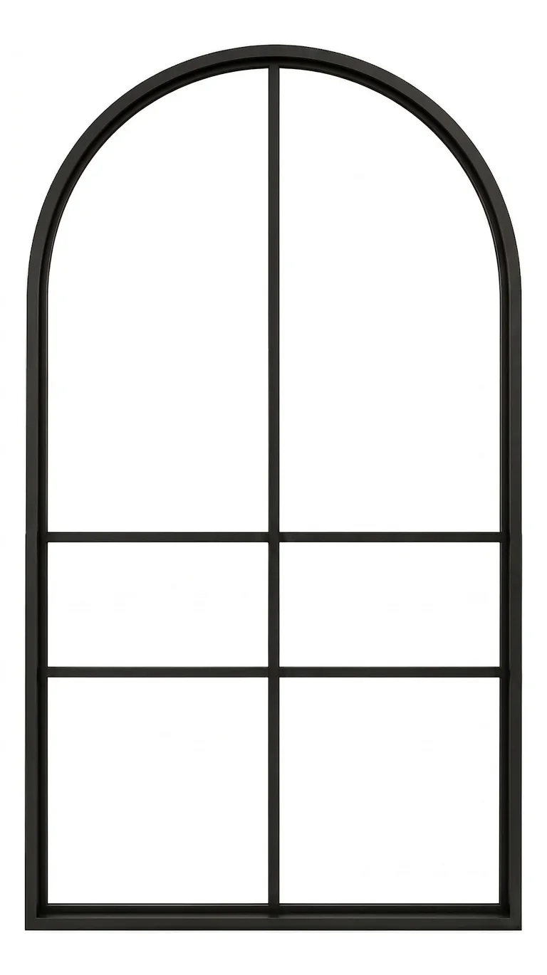 Arched-Top Fixed Steel Window