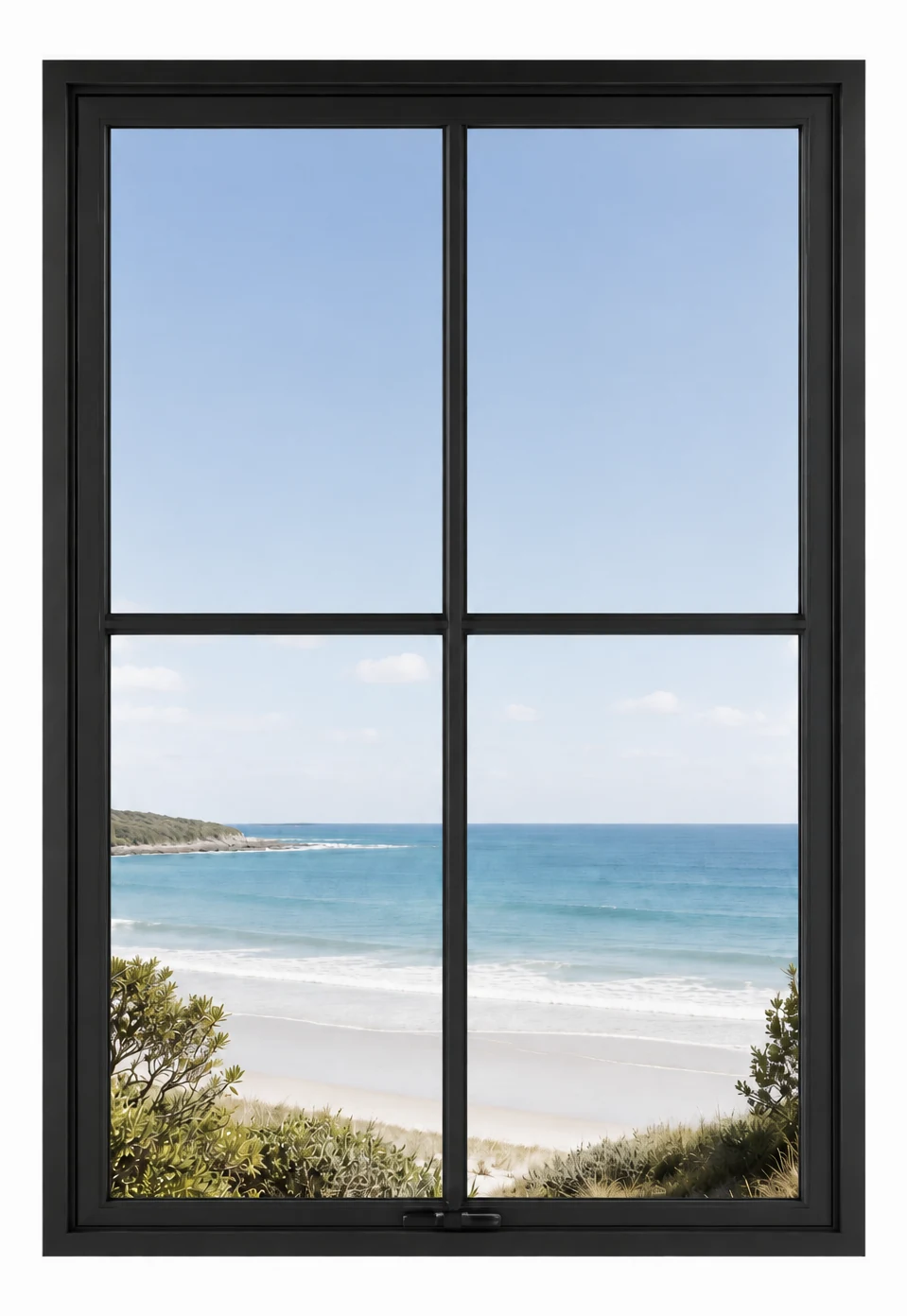 4-Lite Awning Steel Window — closed